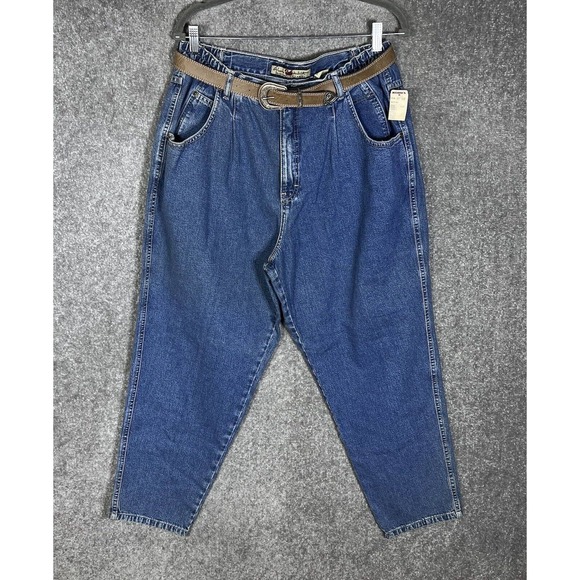 Vintage Gloria Vanderbilt Signature Label Loose Fit Mom Jeans Women Sz 18W Short - Picture 1 of 12